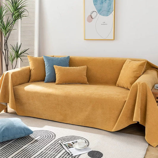 Fabric Solid Color Waterproof Sofa Cover