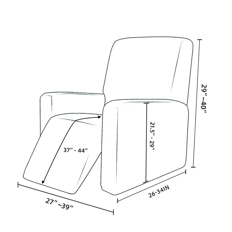 Lying Chair Sofa Cover With Center Console