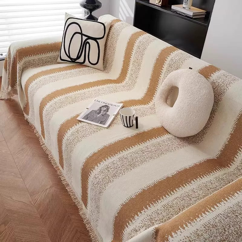 Striped Retro Sofa Cover