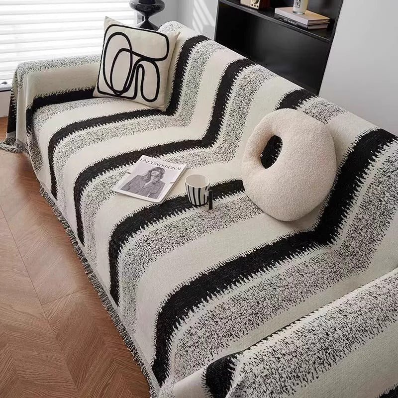 Striped Retro Sofa Cover