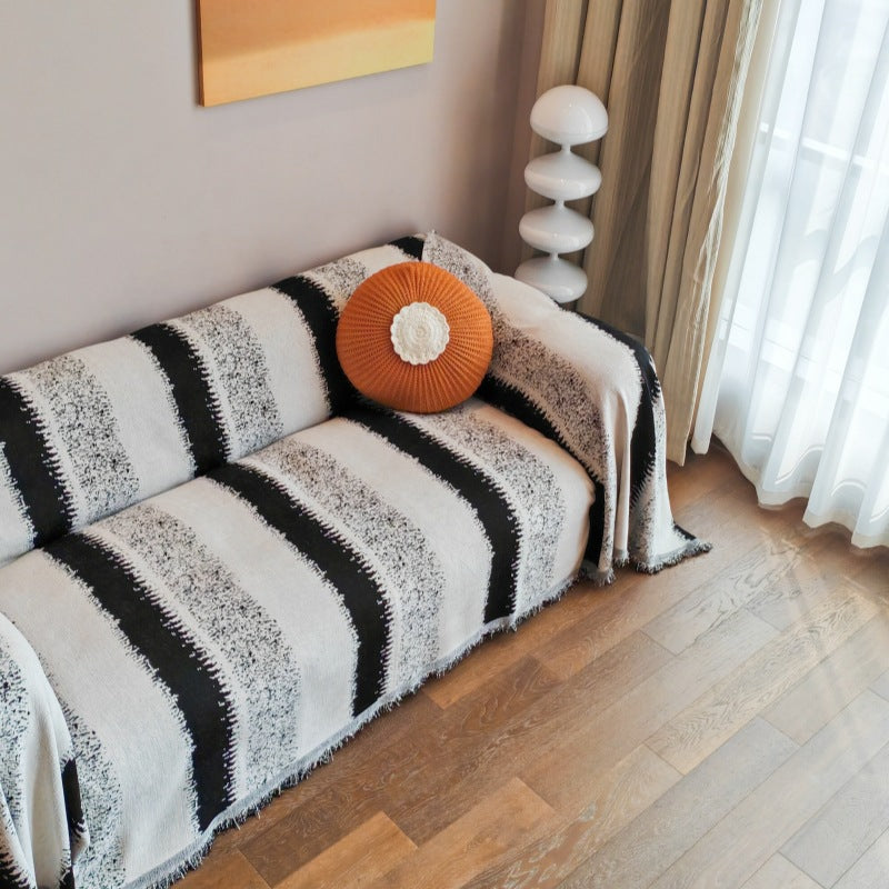 Striped Retro Sofa Cover